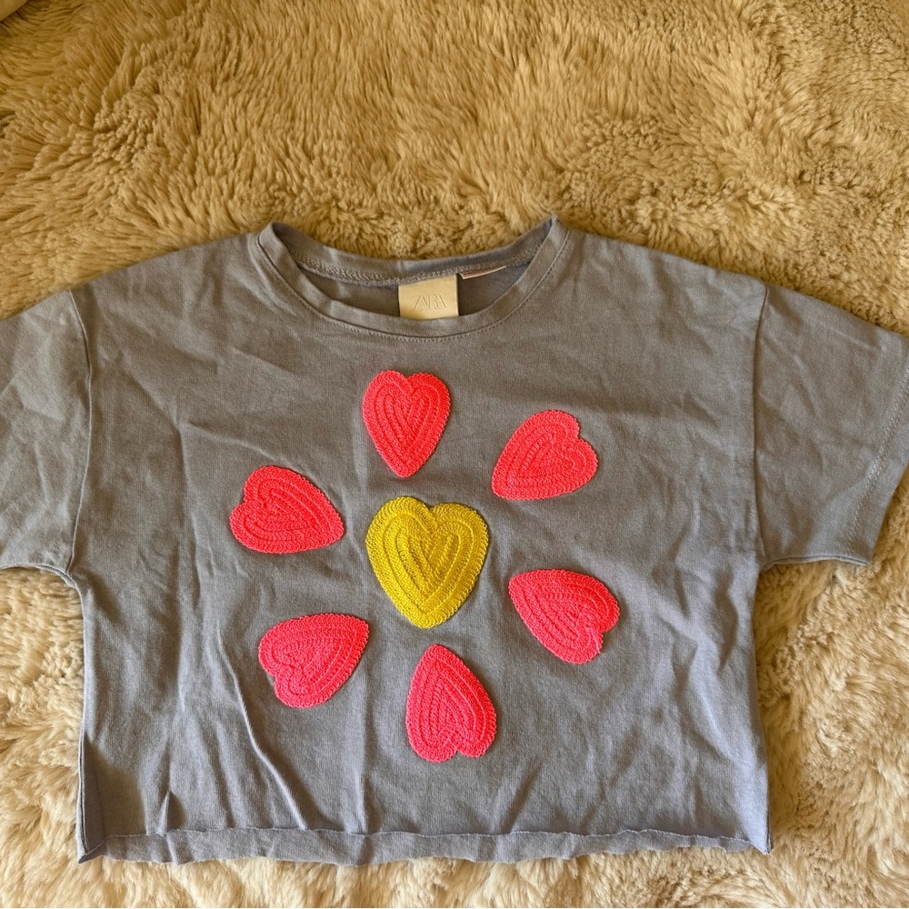 ZARA Kids Shirt with Heart Design 4T